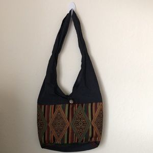 Handmade Ethiopian bag with matching scarf multicolor
